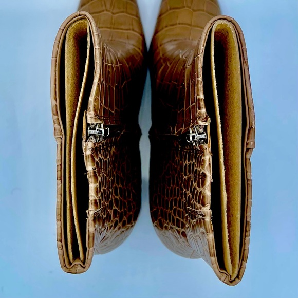 One Day Sale New Sam Edelman Fawn Leather Bootie Sz 10 - Picture 7 of 16